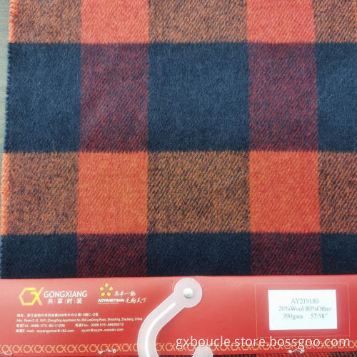 Woolen fashion Plaid  design brushing fabric